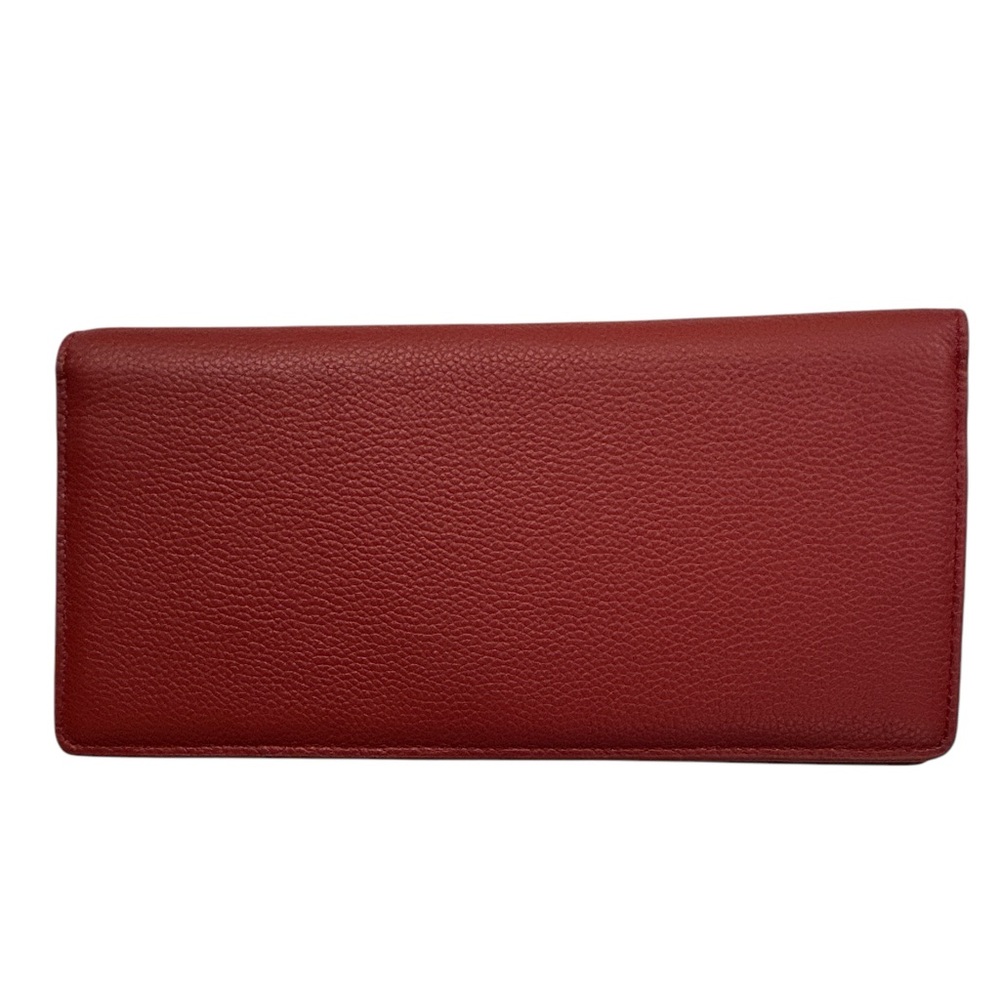 Bveyzi RFID Blocking Wine Red Burgundy Slim Wallet Natural Cowhide Leather NWOT